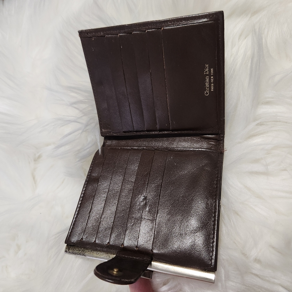 Christian Dior Vintage Trotter Wallet Brown With FLAWS INSIDE - Picture 8 of 15